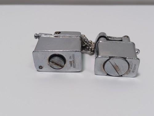 Lot of 2 MIOJ Occupied Japan Chrome Mini Lighters Roller bar & Lift Arm JGBX26 - Picture 5 of 5