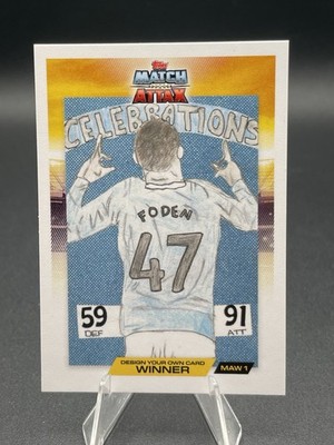 Phil Foden Card Design Winner Match Attax 2025/2026 Manchester