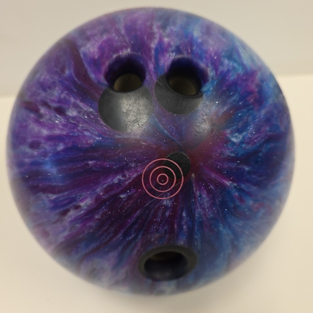 Used Bowling Ball 13 Lb Ebonite Maxim Blue Cranberry White Pearl