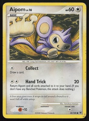 Pokemon Aipom (50) 50/100 Majestic Dawn Non-Holo (LP - HP)
