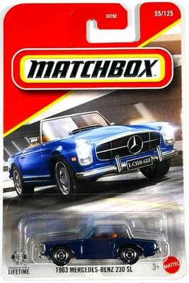 2026 Matchbox 1963 MERCEDES-BENZ 230 SL 55/125 Blue | eBay