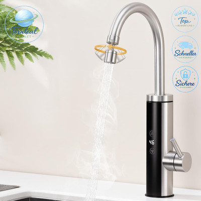 Durchlauferhitzer Wasserhahn 230V Edelstahl Touch-Temperaturregelung Küche Bad