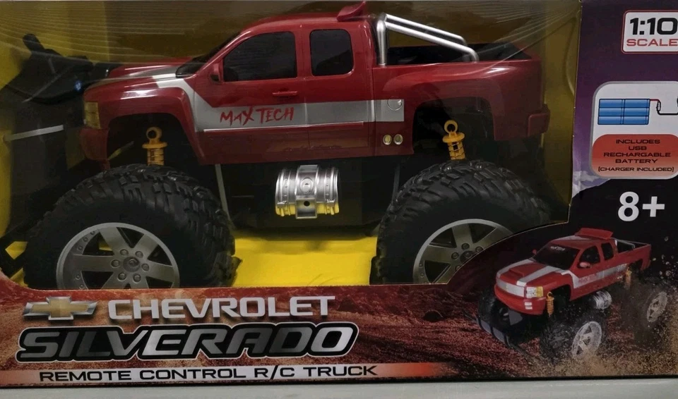 BRAHA GM Chevrolet Silverado Maxtech Red Truck Scale 1:10 Remote Control R/C NEW - Image 3 of 4