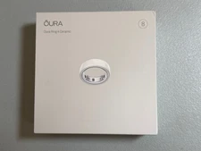 NEW Factory Sealed Oura Ring Gen 4, Ceramic Cloud Color Size 8 Activity Tracker