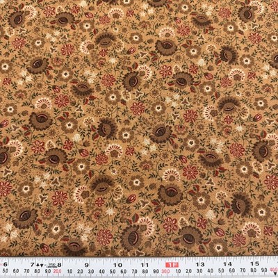 Colorshop by VIP for Cranston Florals on Brown Cotton Fabric by the HALF YARD