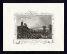 GRAVESEND, KENT, by TOMBLESON, 1840 engraving + PASSEPARTOUT