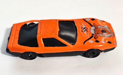 Vintage Unbranded Plastic Toy Car Orange Yellow #105