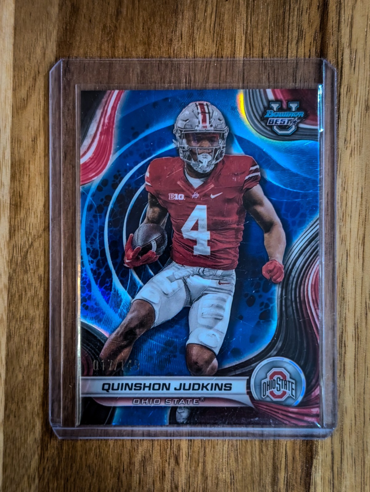 2024 Bowman U Best Quinshon Judkins Blue /149 Ohio State Buckeyes