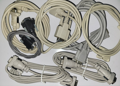 Seven Serial Connecting Cables, DB9 9-Pin RS232, Cable Bundle