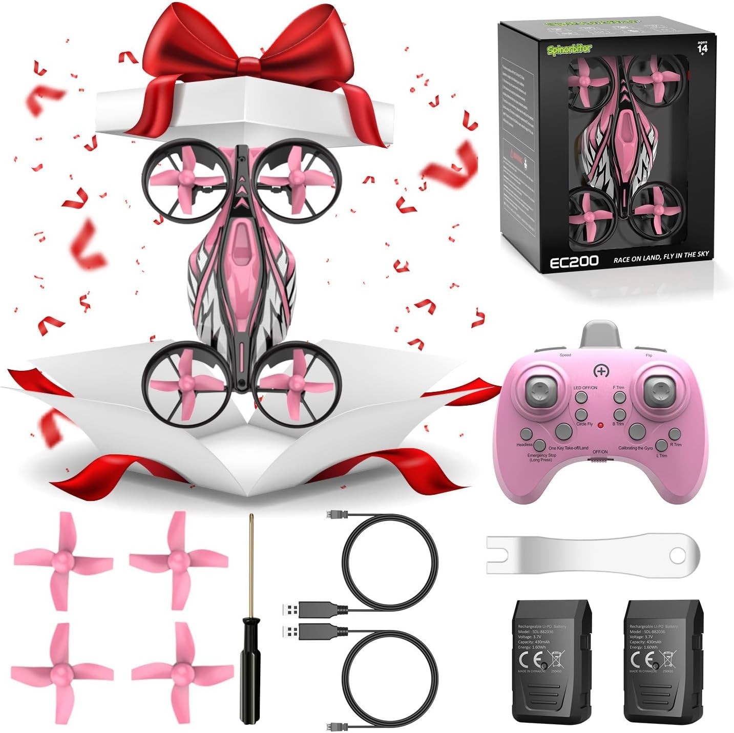 Mini Drone for Kids,Beginners,Adults,RC Small Nano Drones Quadcopter with 2-In-1