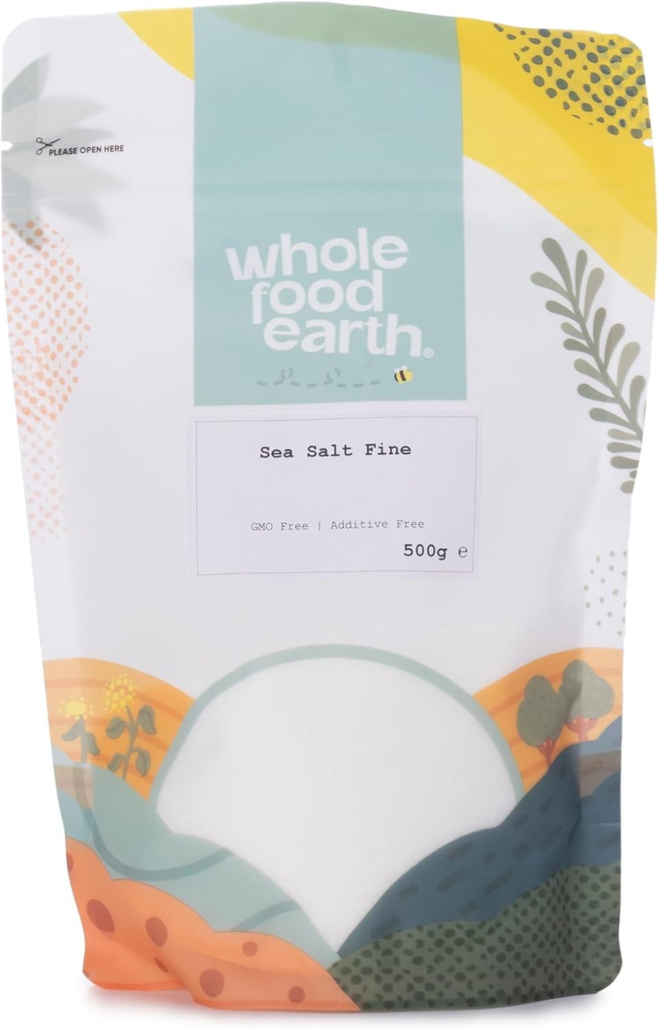 Wholefood Earth Fine Sea Salt 500 g | GMO Free