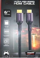 Monster 8 K ultra High Speed HDMI cable 6 ft compatible with PS5 and Xbox New