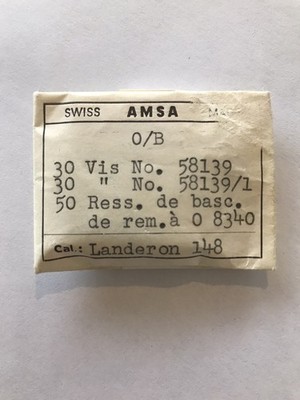 Landeron 148 Konvolut Schrauben Wippfeder 58139/1 8340 alte Uhrmacherei 