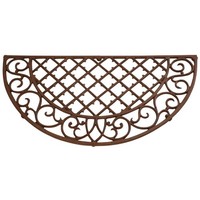 FußMatte, FußAbtreter Halbrund GußEisen Rost Braun 67X34Cm, Esschert Design
