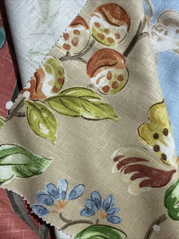 Braemore Linen rayon 25.5 X 25.5 Capri Floral Reflections 2007 4 Sample - Image 3 of 4