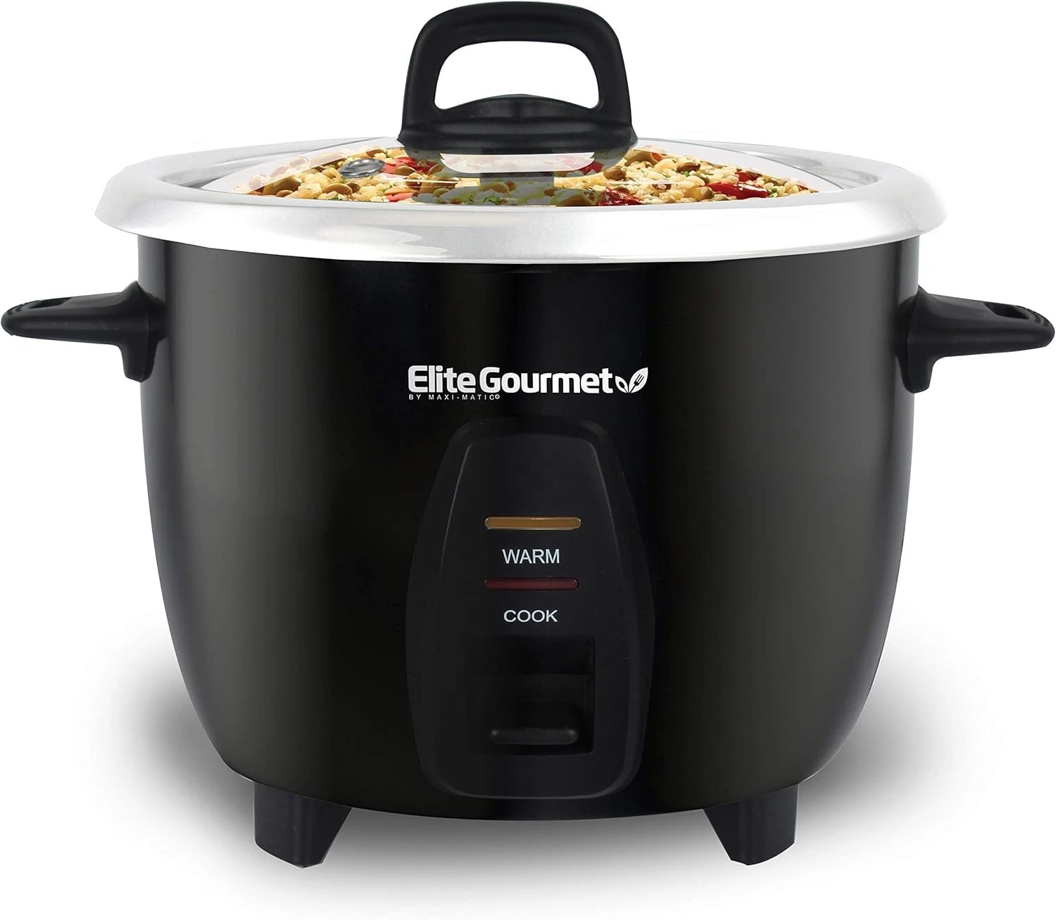 10 Cup Cooked Electric Rice Cooker & Cook Soups Stews Stainless Steel Pot Black