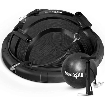 Yes4All Half Ball Balance Trainer for Full Body Workouts, 880 lb Capacity, Black