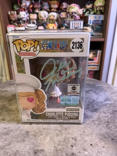 Funko Pop! One Piece: Charlotte Pudding #2136 LE9500 Signed JSA with Protector