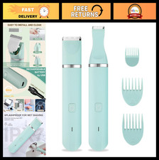 2-in-1 Bikini Trimmer  Electric Razor for Women, Rechargeable Shaver, Ceramic B