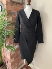 Lipsy Black Pencil Occasion evening Dress Size 10 Party Ball Little Black Dress