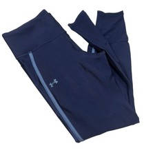 Under Armour Women L HeatGear Compression Leggings Nonslip Waistband Pockets EUC