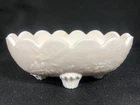 Vintage Jeanette Pink Milk Glass Footed Open Candy Dish 5.25”
