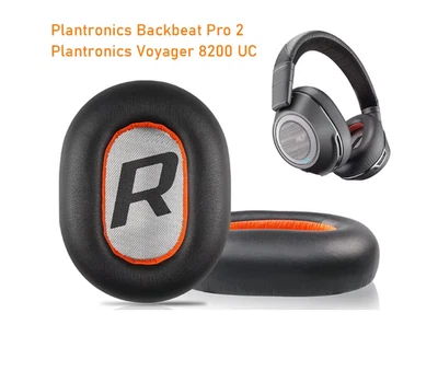 OHRPOLSTER24 Ohrpolster für Plantronics BackBeat Pro 2, Voyager 8200 UC Schwarz 1 Paar