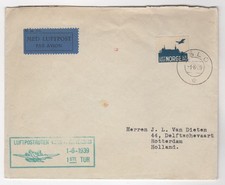 1939 Jun 1st. First Flight Cover. Oslo to Rotterdam, Holland.