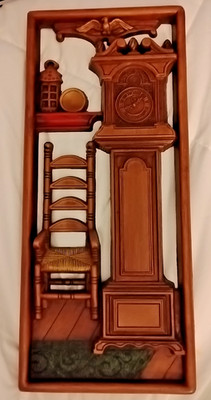 Vintage Multi Products 3D Colonial Theme Wall Plaque Hanging
