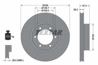 2X Textar Bremsscheibe 92137303 FüR Toyota