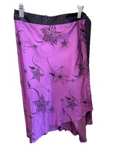 Ben Sherman Silk Purple Wrap Skirt 90s Y2k Vintage Size Women  s Medium Fairycore