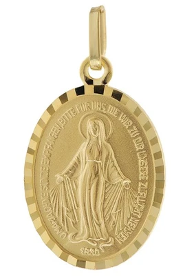 TRENDOR Schmuck Milagrosa Anhänger Gold 585 (14 Kt) Madonna Medaille 51944 - Bild 1 von 4