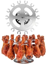XL Chicken Grill Rack - Holds 18 Legs, Wings, Thighs, Lollipops or Turkey Dru...