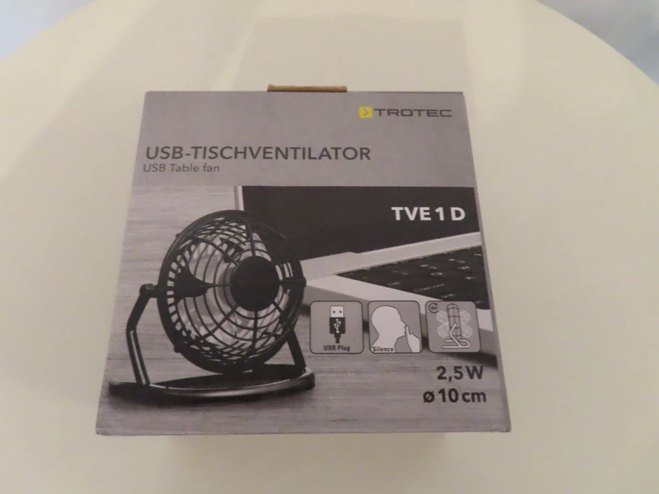 Trotec USB -Tischventilator TVE 1D Neu ! OVP !