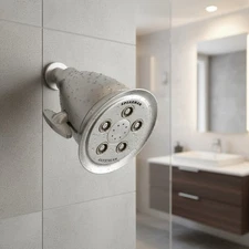 Luxury Adjustable 2.5 GPM Brushed Chrome Shower Head with Anystream Technology