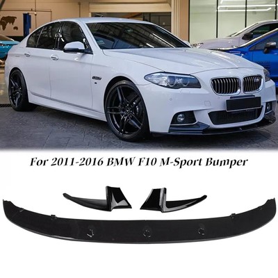 Gloss Front Bumper Spoiler Lip Splitter For 11-16 BMW F10 520i 528i 550i M Sport