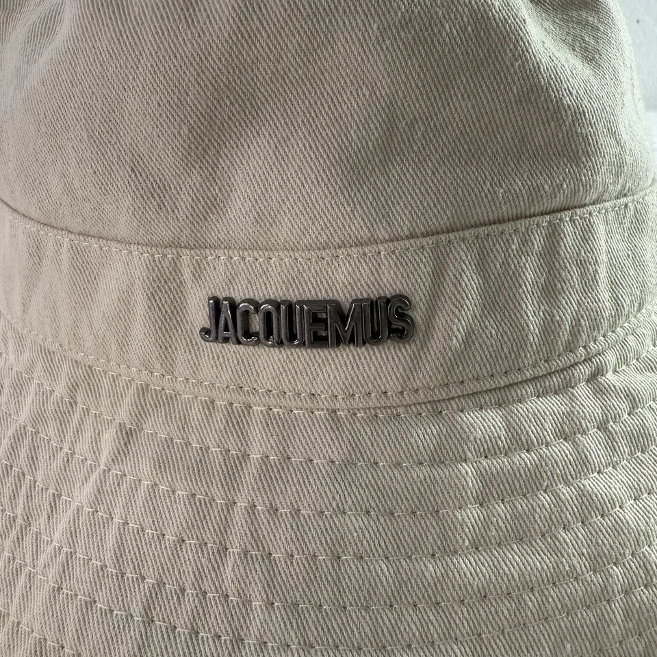 Chapéu balde Jacquemus le Bob Artichaut branco 100% algodão pequeno - Imagem 2 de 4