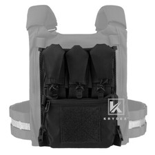KRYDEX Zip On Assault Back Panel Banger Backpack MOLLE for FCPC V5 Vest Black