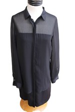 Zara Basic Black Dress Size M Polyester Long Sleeve 92093