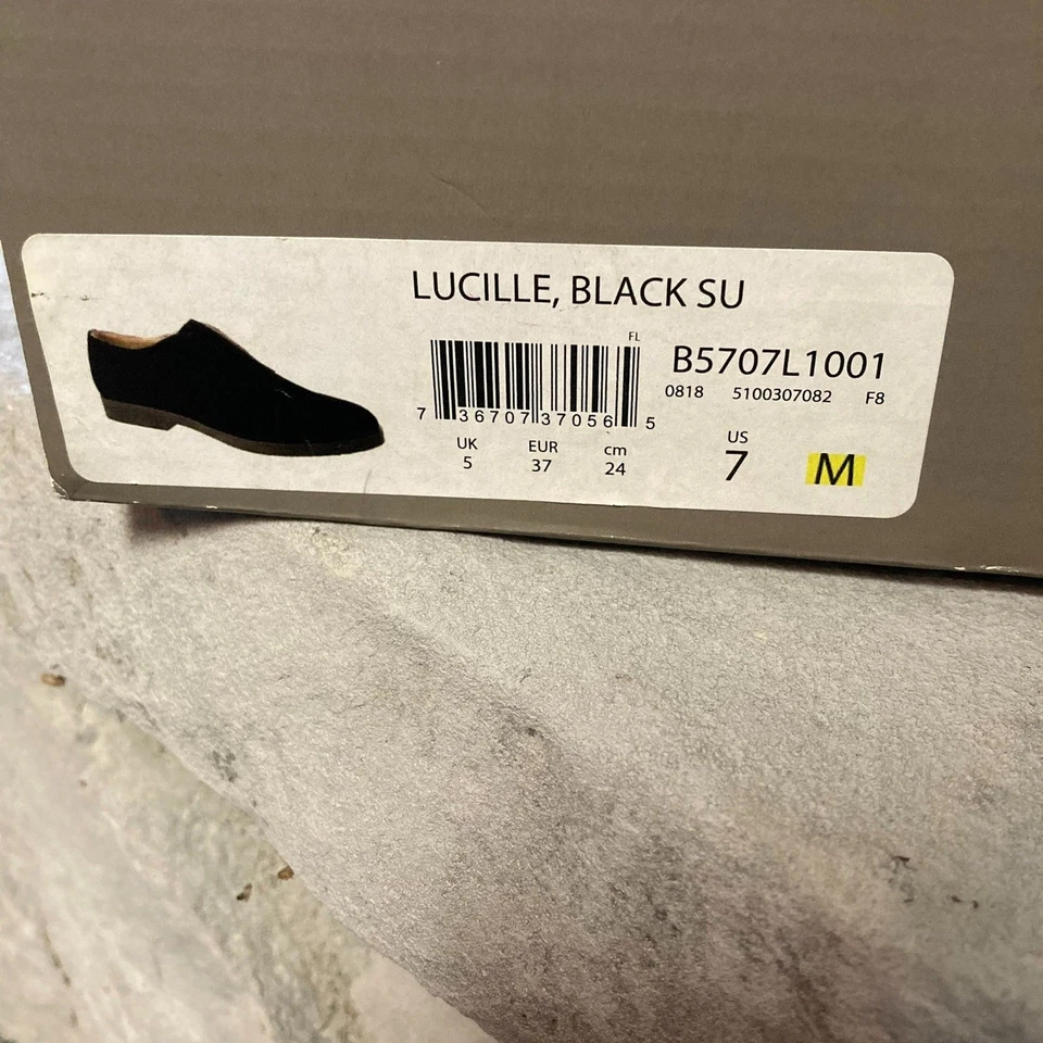 Mocasín sin cordones Franco Sarto para mujer de gamuza negra Lucille talla 7  Foto 3 de 4