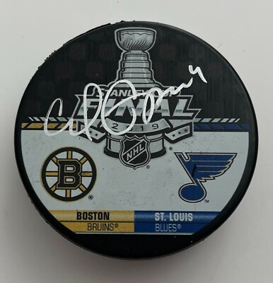 CARL GUNNARSSON SIGNED BLUES 2019 STANLEY CUP FINALS PUCK w/PROOF BECKETT  COA