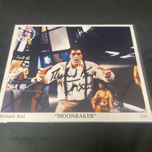 Richard Kiel Moonraker 10x8 signed original original Autogramm UACC + COA -(8940)