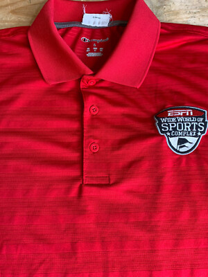 Disney SPORT ポロ Disney Parks ESPN Wide World of Sports Complex Men's Polo Shirt SZ