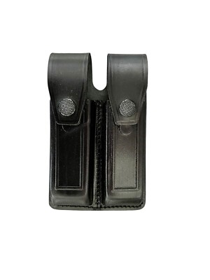 K009-BR Leather Double Magazine Pouch with Retention Flap Beretta