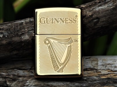Guinness Zippo Lighter - Harp Design - Irish Dry Stout - Dublin