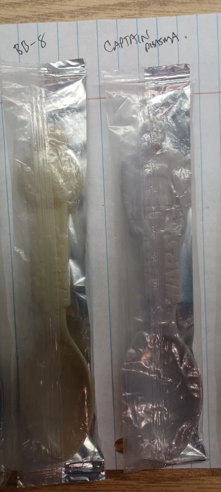 Juego completo de cucharas cambiantes de color Star Wars Last Jedi 6 personajes selladas de fábrica Foto 3 de 4