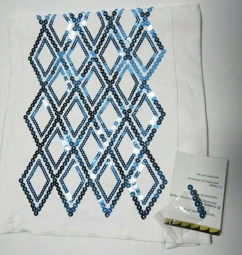 Bob Mackie X-Small Knit Sequin Tank and Cardigan Set Turquoise Blue XS - Picture 9 of 9
