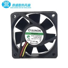 SUNON KDE1206PKV3 6020 DC12V 1.0W 6CM 3-Wire Cooling Fan