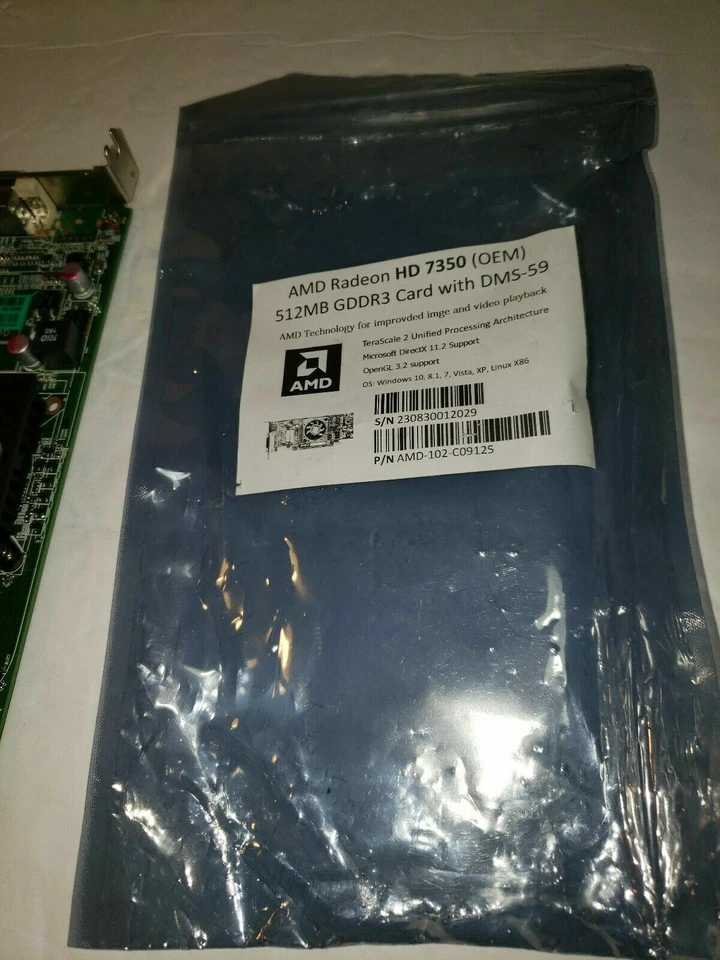 Lenovo AMD Radeon HD7350 DVI/Display Port Graphic Card 512MB Pcie - 03T8176 - Image 2 of 3