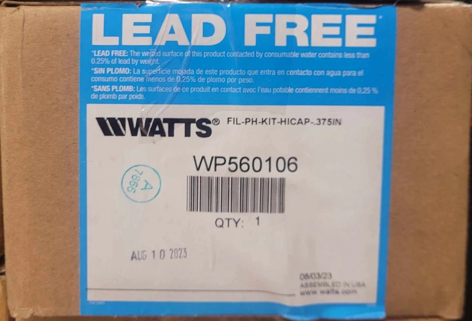 Watts 105377 Alkaline Replacement Water Filter w- 1/4" Quick Connects NEW! - Image 2 of 4